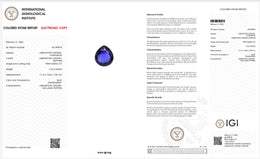 IGI Certified Laboratory Grown Blue Sapphire | 17.00 Carat Pear Mixed Cut | Luxury Gemstone-Saleh Sallom