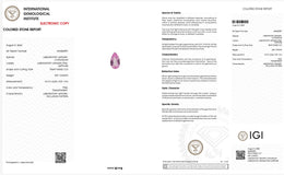 IGI Certified Laboratory Grown Pink Sapphire | 5.87 Carat Pear Mixed Cut | Luxury Statement Gemstone-Saleh Sallom