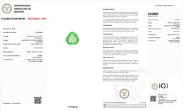 IGI Certified Laboratory Grown Green Sapphire | 11.80 Carat Pear Mixed Cut | Vibrant Green Gemstone-Saleh Sallom
