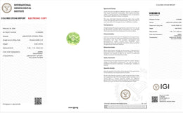 IGI Certified Laboratory Grown Green Spinel | 8.48 Carat Round Mixed Cut | Vibrant Green Gemstone-Saleh Sallom