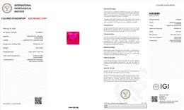 IGI Certified Laboratory Grown Ruby | 1.24 Carat Princess Cut | Purplish Red Gemstone-Saleh Sallom