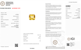 IGI Certified Extra Large Golden Citrine | 47.73 Carat Cushion Cut | Statement Luxury Gem