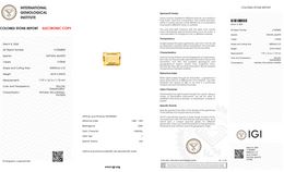 IGI Certified Golden Citrine Quartz | 24.75 Carat Emerald Cut | Statement Luxury Gem