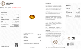 IGI Certified Golden Citrine Gem | 10.05 Carat Oval Cut | Warm Luxury Statement