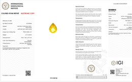 IGI Certified Yellow Sapphire with Lead Glass Filling | 2.73 Carat Pear Mixed Cut | Luxury Gemstone-Saleh Sallom