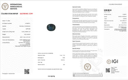 IGI Certified Unheated Dark Greenish Blue Sapphire | 2.30 Carats Oval Mixed Cut-Saleh Sallom