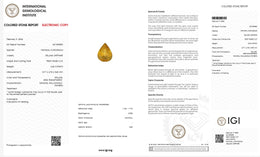 IGI Certified Natural Yellow Sapphire | 2.24 Carat Pear Mixed Cut | Luxury Gemstone-Saleh Sallom