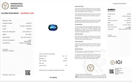 IGI Certified Heated Blue Sapphire | 0.83 Carat Oval Mixed Cut-Saleh Sallom