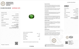 IGI Certified Natural Green Sapphire | 0.77 Carat Cushion Mixed Cut | Unheated Gemstone-Saleh Sallom