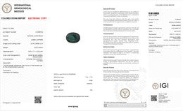 IGI Certified Natural Green Sapphire | 2.02 Carats Oval Mixed Cut | Heated Gemstone-Saleh Sallom