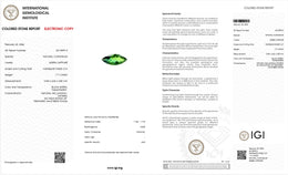 IGI Certified Natural Green Sapphire | 1.77 Carat Marquise Mixed Cut | Luxury Gemstone-Saleh Sallom