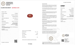 IGI Certified Natural Orange Sapphire | 0.87 Carat Oval Mixed Cut | Luxury Gemstone-Saleh Sallom