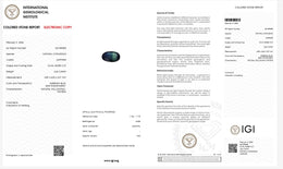 IGI Certified Natural Greenish Blue Sapphire | 0.62 Carat Oval Mixed Cut | Heated Gemstone-Saleh Sallom