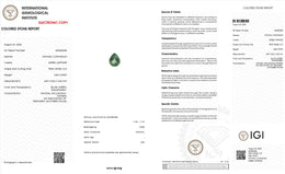 IGI Certified Natural Green Sapphire | 0.84 Carat Pear Mixed Cut | Unheated Bluish Green Gemstone-Saleh Sallom