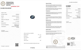 IGI Certified Natural Greenish Blue Sapphire | 1.21 Carat Oval Mixed Cut | Heated Gemstone-Saleh Sallom