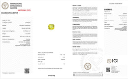 IGI Certified Natural Yellow Sapphire | 1.13 Carat Emerald Cut | Unheated Gemstone-Saleh Sallom