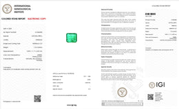 IGI Certified Natural Emerald | 7.18 Carats Emerald Cut | Luxury Collector Gemstone-Saleh Sallom