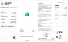 IGI Certified Natural Emerald | 6.08 Carats Oval Mixed Cut | Luxury Collector Gemstone-Saleh Sallom