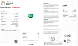 IGI Certified Natural Emerald | 5.37 Carats Oval Mixed Cut | Luxury Collector Gemstone-Saleh Sallom