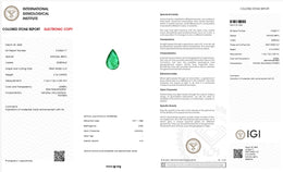 IGI Certified Natural Emerald | 2.14 Carats Pear Mixed Cut | Elegant Collector Gemstone-Saleh Sallom