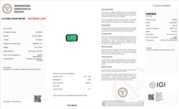 IGI Certified Natural Emerald | 0.63 Carat Emerald Cut | Fine Natural Green Gemstone-Saleh Sallom