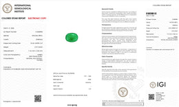 IGI Certified Natural Emerald | 0.79 Carat Oval Mixed Cut | Elegant Green Fine Gemstone-Saleh Sallom