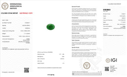 IGI Certified Natural Emerald Cabochon | 7.17 Carats | Rich Green Collector Gemstone-Saleh Sallom