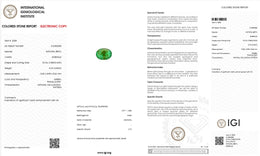 IGI Certified Natural Emerald Cabochon | 4.74 Carats | Rich Green Collector Gemstone-Saleh Sallom