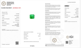 IGI Certified Natural Emerald | 2.80 Carats Emerald Cut | Fine Green Collector Gemstone-Saleh Sallom
