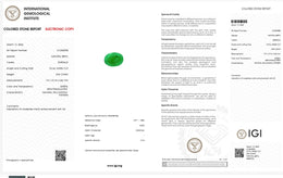 IGI Certified Natural Emerald | 0.92 Carats Oval Mixed Cut | Fine Green Collector Gemstone-Saleh Sallom