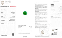 IGI Certified Natural Emerald | 1.79 Carats Oval Mixed Cut | Fine Green Collector Gemstone-Saleh Sallom