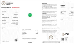 IGI Certified Natural Emerald | 2.88 Carats Oval Mixed Cut | Fine Semi-Translucent Green Gemstone-Saleh Sallom