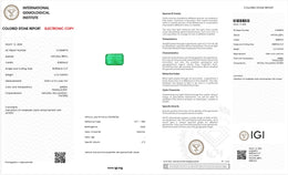 IGI Certified Natural Emerald | 3.10 Carats Emerald Cut | Fine Green Gemstone-Saleh Sallom
