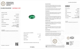 IGI Certified Natural Emerald | 2.31 Carats Oval Mixed Cut | Fine Green Gemstone-Saleh Sallom
