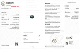 1.50 Ct Natural Bi-Color Sapphire | IGI Certified Green & Blue Sapphire | Unheated Oval Sapphire
