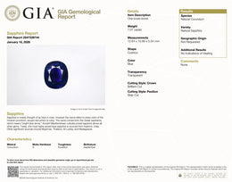 7.07 Ct Natural Unheated Blue Sapphire | GIA Certified Cushion Cut Sapphire | Collector Gemstone