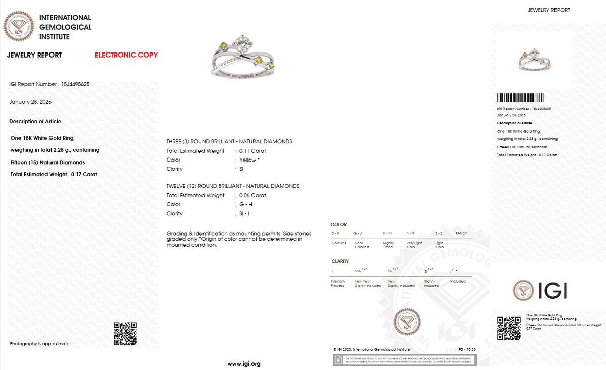 Natural Diamond Designer Crossover Ring | 0.39 CT Center Diamond | 0.56 CT Natural Diamonds | 18K White Gold | IGI Certified | Saleh Sallom