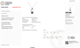 Natural Green Tourmaline & Diamond Heart Pendant Necklace | 5.08 CT Green Tourmaline | 0.47 CT Natural Diamonds | 18K White Gold | Saleh Sallom Jewelry