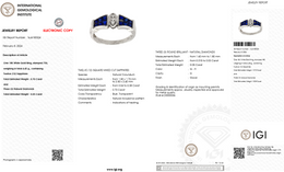 Natural Sapphire & Diamond Ring | 0.70 CT Natural Sapphire | 0.05 CT Natural Diamonds | 18K White Gold | Saleh Sallom Jewelry