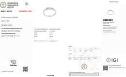IGI Certified Natural Diamond Ring | 1.26 CT Natural Diamonds | 18K White Gold | Saleh Sallom Jewelry