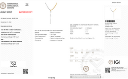 IGI Certified Natural Diamond Two-Tone Lariat Necklace | 2.15 CT Natural Diamonds | 18K White & Yellow Gold | Saleh Sallom Jewelry