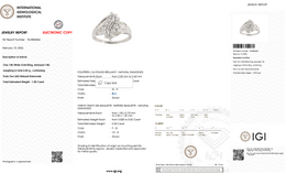 Natural Diamond Statement Ring | 1.00 CT Natural Diamonds | 18K White Gold | IGI Certified | Saleh Sallom Jewelry