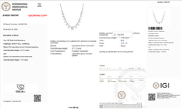 Lab-Grown Diamond Emerald-Cut Statement Necklace | 39.46 CT Total Diamonds | 18K White Gold | IGI Certified | Saleh Sallom Jewelry