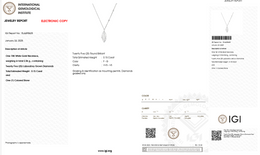 White Gemstone & Lab-Grown Diamond Marquise Pendant Necklace | 0.15 CT Diamonds | 18K White Gold
