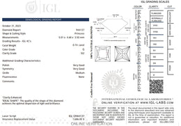 0.74 Carat Natural Princess-Cut Diamond – G Color, SI2 Clarity | IGL Certified