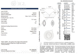 1.31 Carat Natural Marquise-Cut Diamond – H Color, SI2 Clarity | IGL Certified