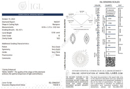 0.58 Carat Natural Marquise-Cut Diamond – K Color, VS2 Clarity | IGL Certified