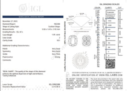 1.05 Carat J Color Natural Diamond – Cushion Shape | VS1 Clarity | IGL Certified