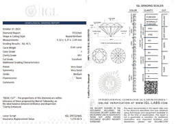 0.64 Carat I Color Natural Diamond – Round Brilliant | VS1 Clarity | IGL Certified