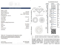 1.68 Carat E Color Natural Diamond – Round Brilliant | SI2 Clarity | Excellent Cut | IGL Certified